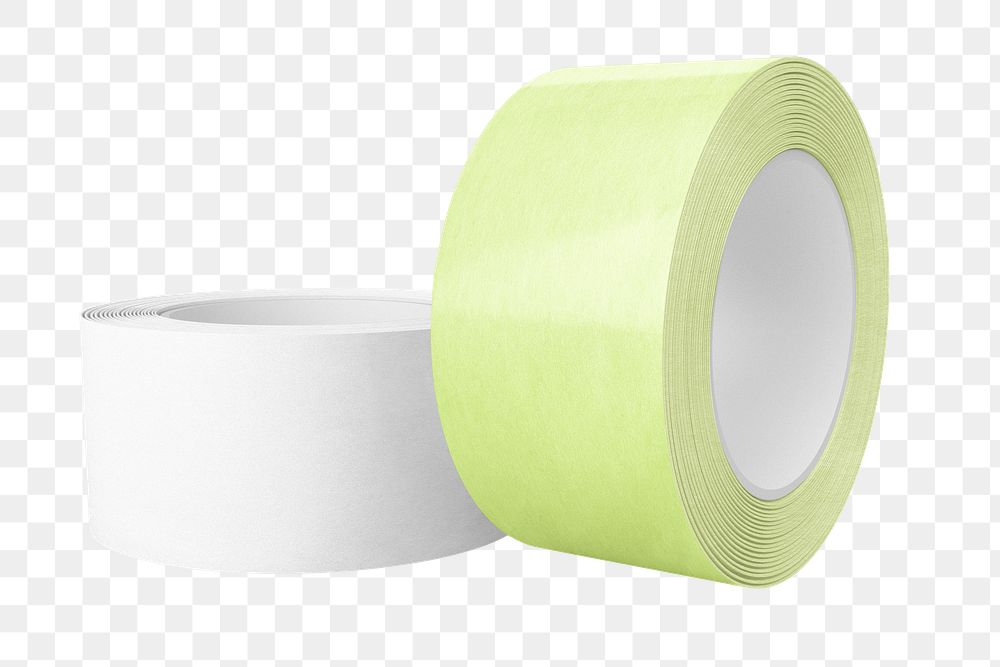 Lime green tape png, isolated on transparent background