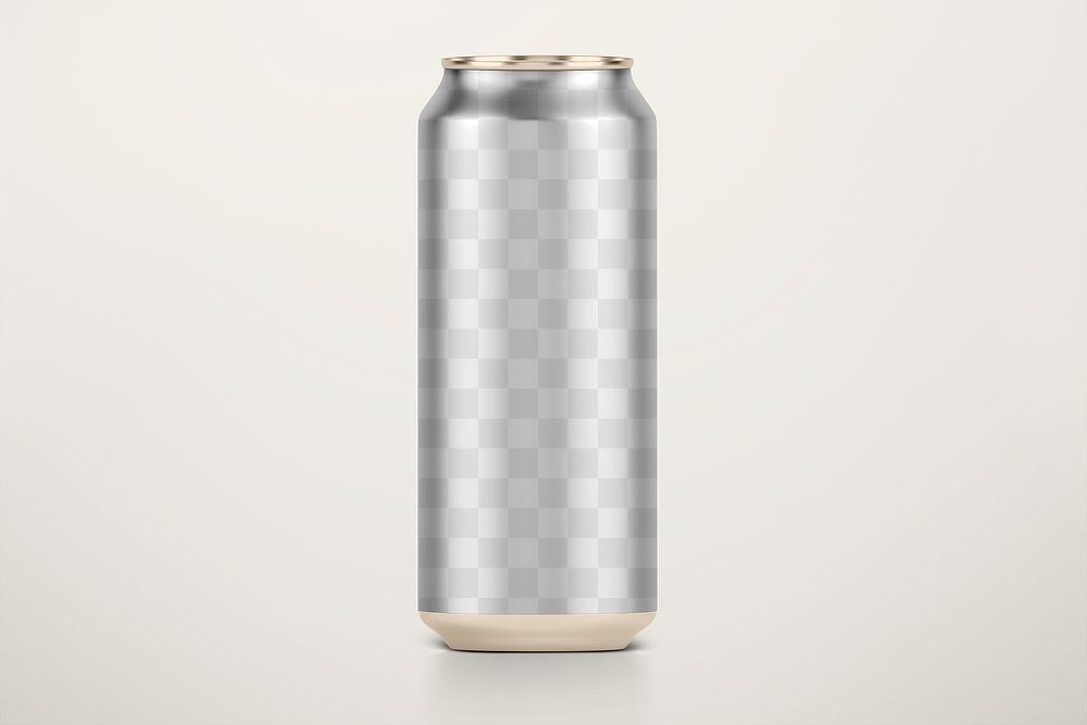 Beverage can png mockup transparent design for soda drink