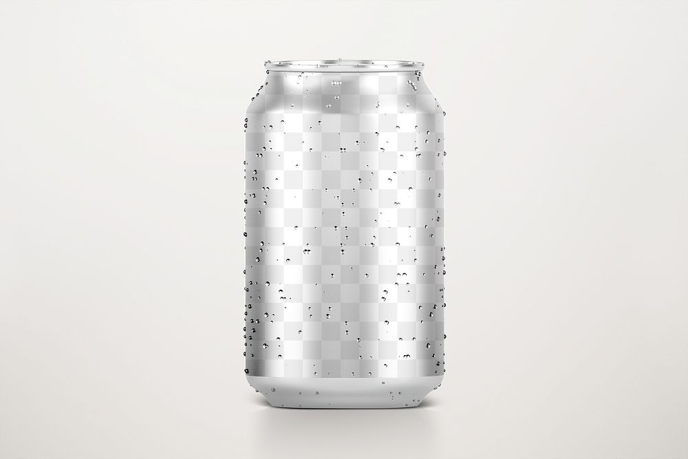 Cold drink can png mockup transparent design for soda drink