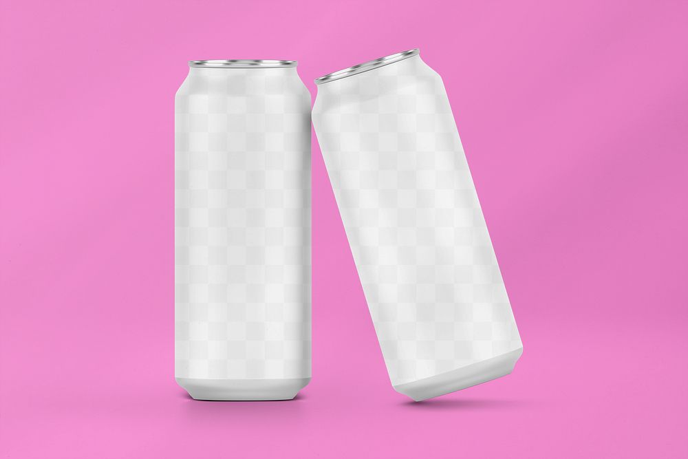 Soft drink can png mockup, beverage packaging