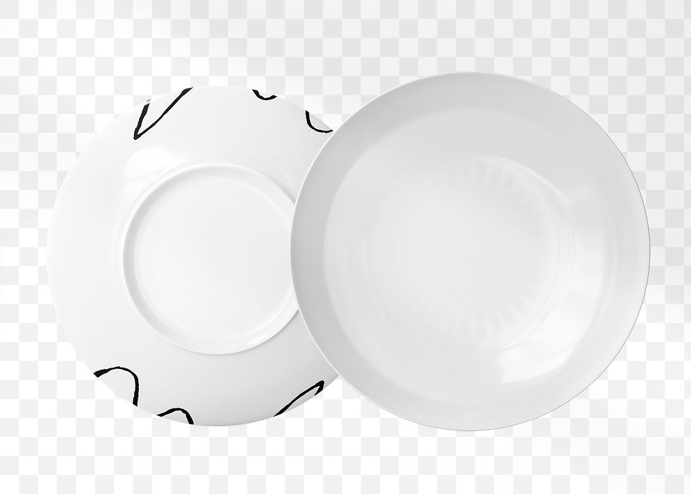 Porcelain plate png, tableware on transparent background
