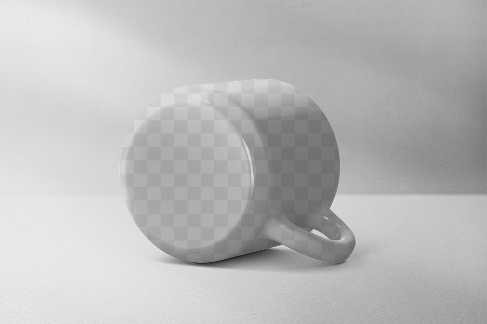 Ceramic mug mockup png transparent, kitchen utensil, realistic object