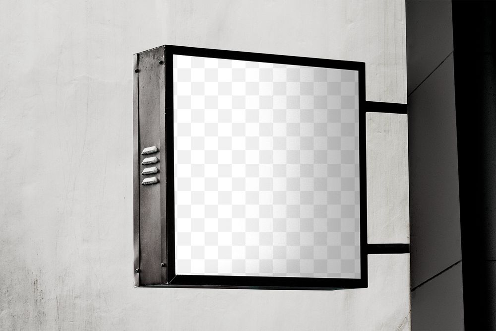 Sign png mockup, realistic design for cafe & restaurant