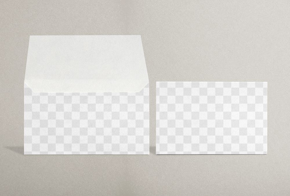 Envelope mockup png transparent, business branding stationery