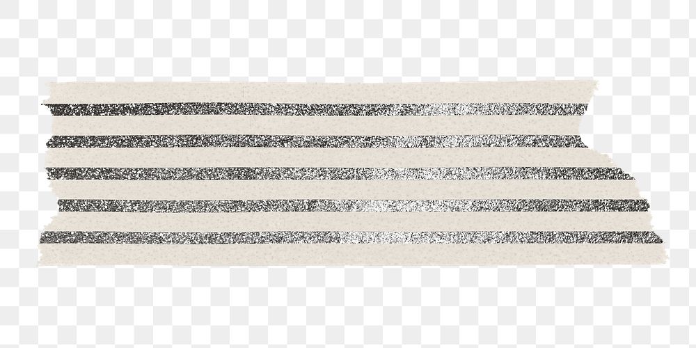 Stripe washi tape png sticker, beige pattern on transparent background