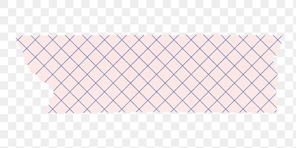 Washi tape png sticker, pink crosshatch pattern collage element