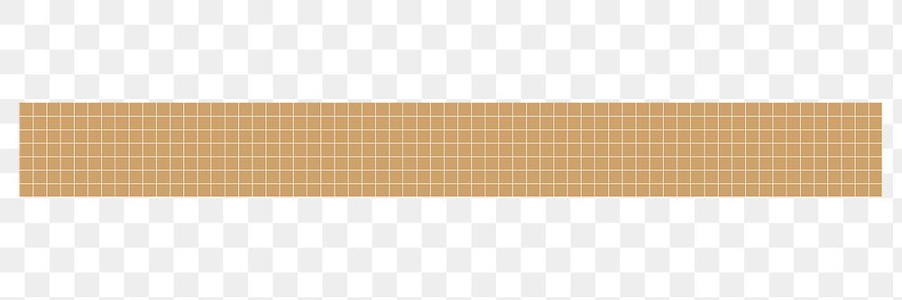 Grid border png element, brown pattern design on transparent background