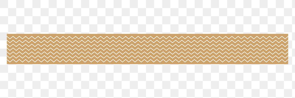 Brown zig-zag png border element, abstract pattern design on transparent background