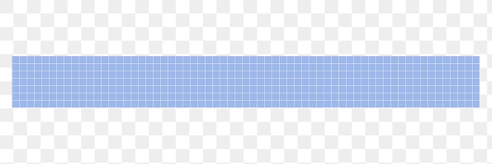 Grid border png element, blue pattern design on transparent background