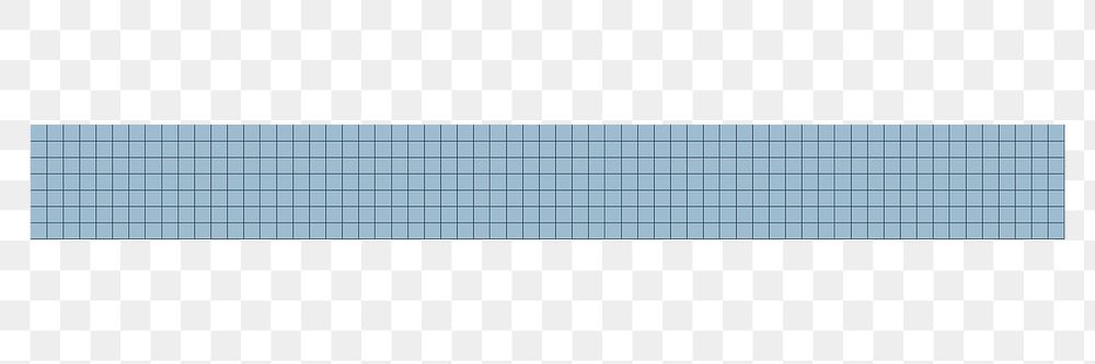 Grid border png element, blue pattern design on transparent background
