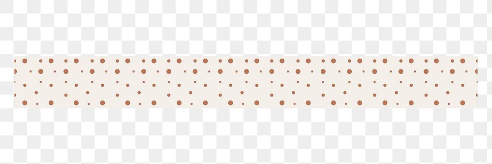 Color polka dot png border element, cute pattern design on transparent background