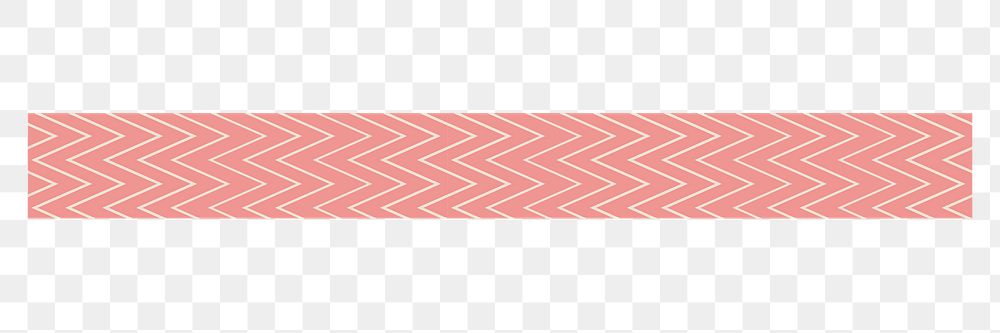 Pink zig-zag png border element, abstract pattern design on transparent background