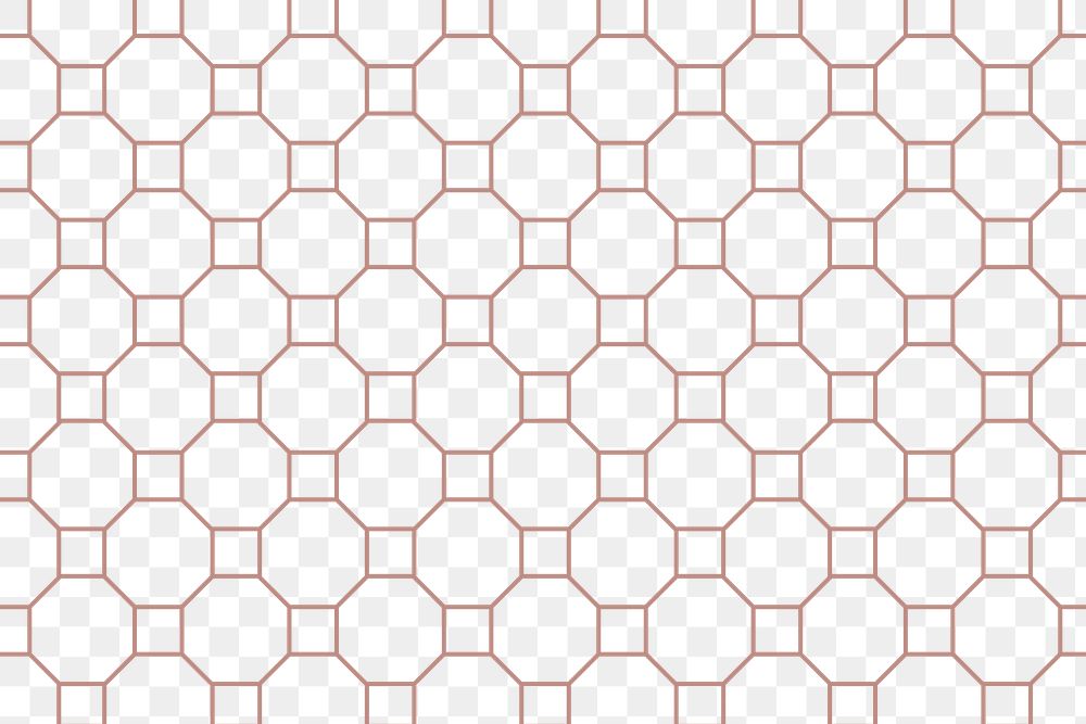 Abstract geometric png pattern, transparent background, beige hexagon