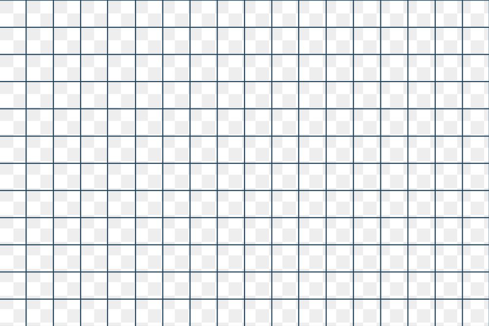 Simple grid png pattern, transparent background, line in blue