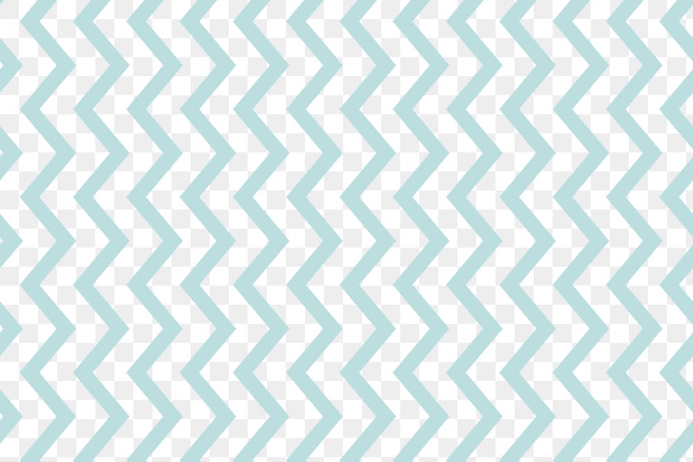 Zig-zag png pattern, transparent background, blue design