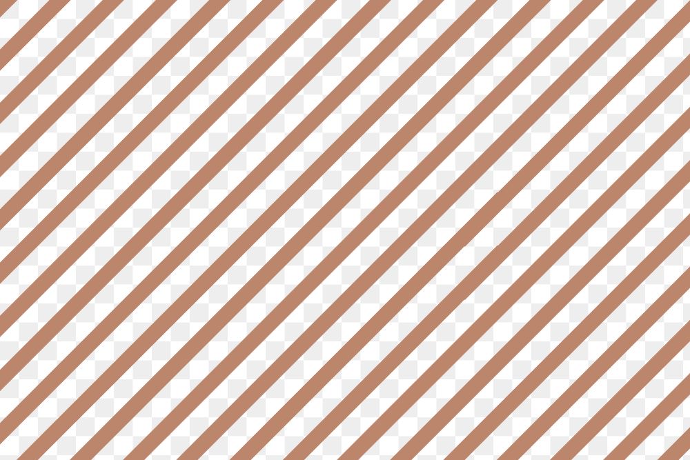 Diagonal stripes png transparent background, brown line pattern