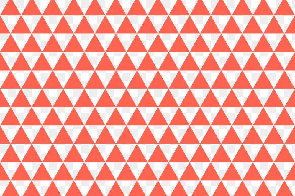 Orange triangle png pattern, transparent background, geometric design