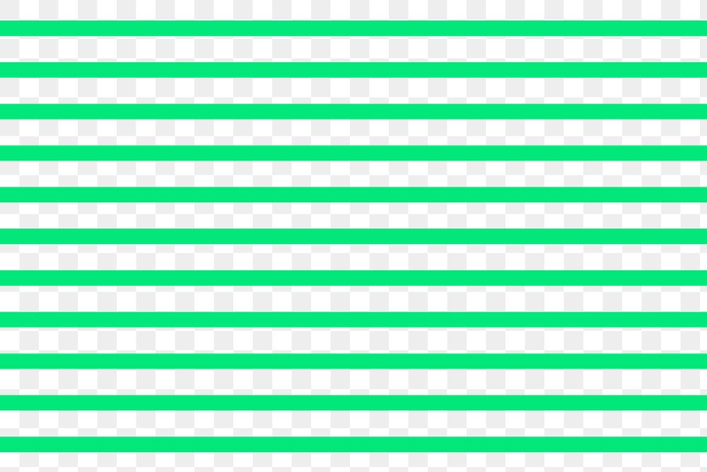 Green neon png pattern, transparent background, stripes design