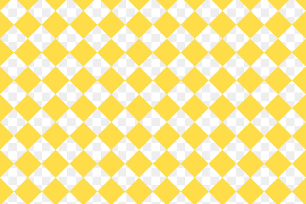 Yellow square png pattern, transparent background, geometric design