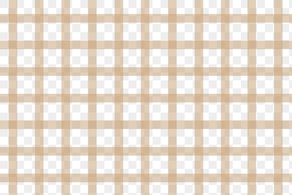 Brown plaid png pattern, transparent background, aesthetic design