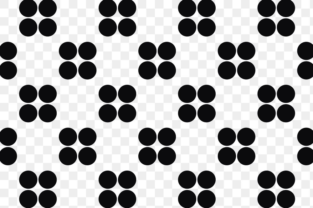 Circle shape png pattern, transparent background, black geometric