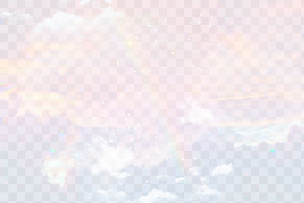 Rainbow sky background png, aesthetic transparent, pink pastel design