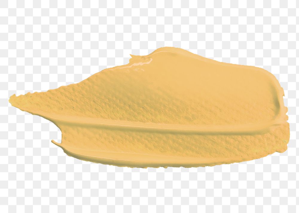 Yellow paint brush stroke png 