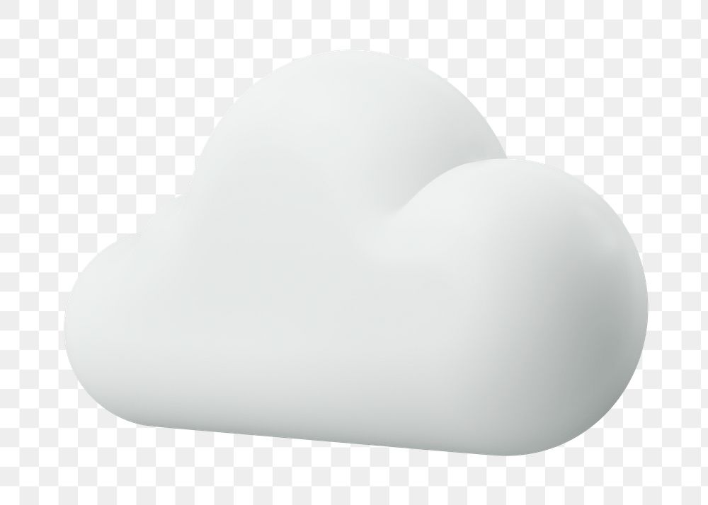 3D cloud png clipart, storage backup technology graphic