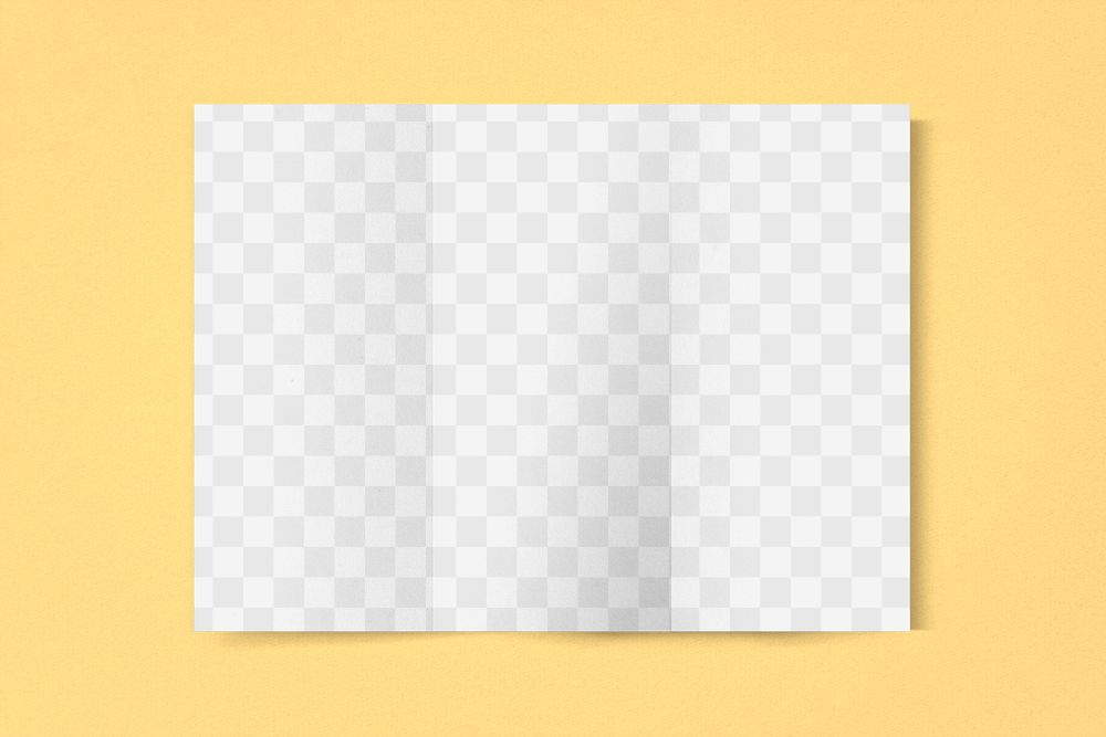 Trifold flyer png mockup, transparent busienss ad