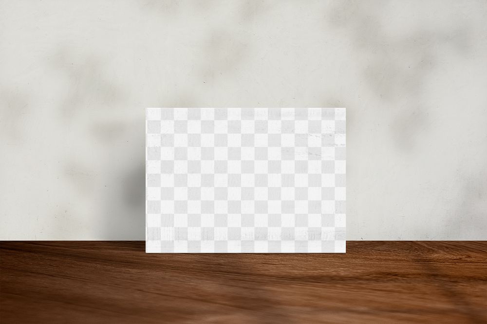 Paper card png mockup, transparent design
