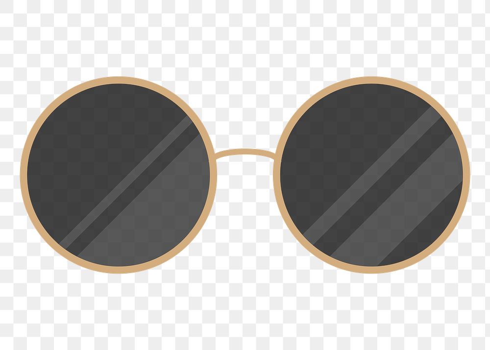 Circle sunglasses png sticker, fashion eyewear accessory, transparent background