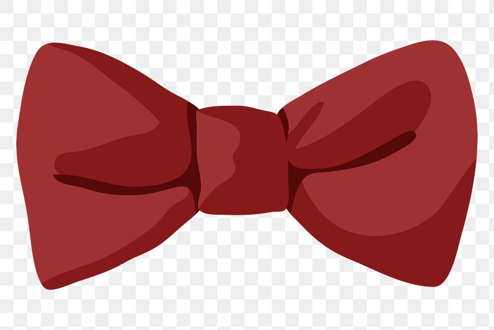 PNG bow tie illustration, red ribbon sticker, transparent background