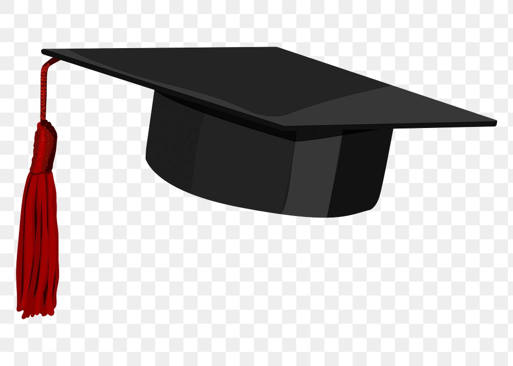 Graduation cap png, education illustration, sticker element, transparent background