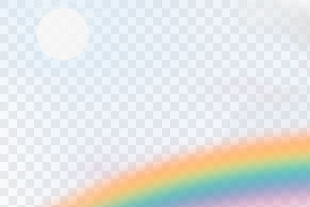 Rainbow png border overlay, sky transparent background