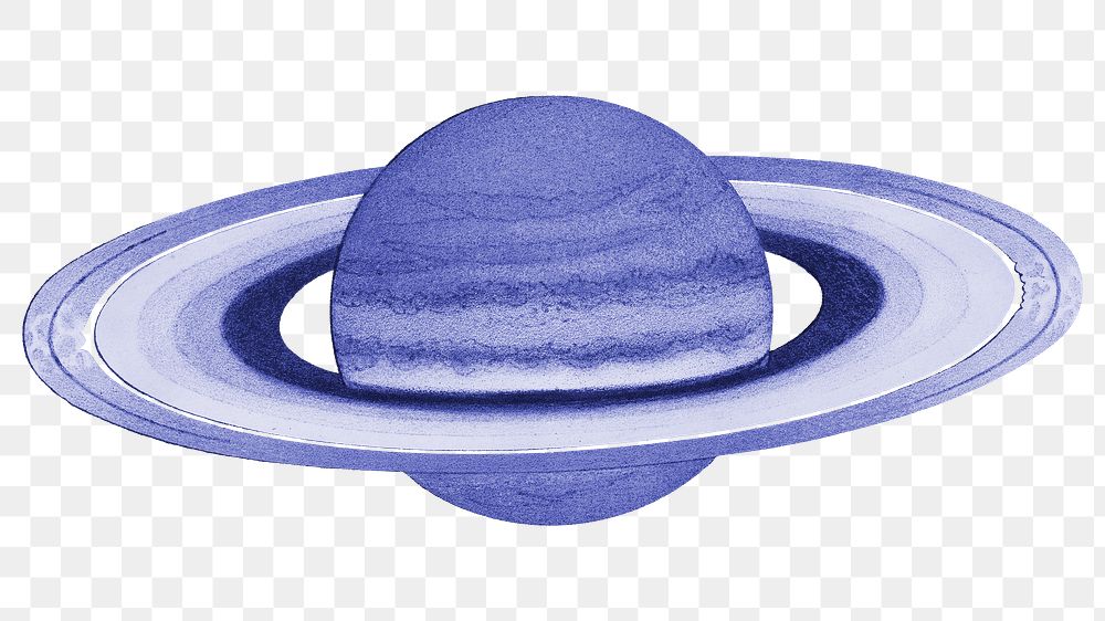 Purple Saturn png sticker, planet transparent background
