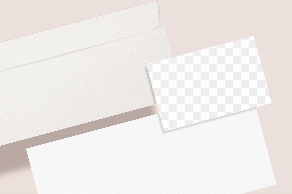 Business card mockup png, transparent design 