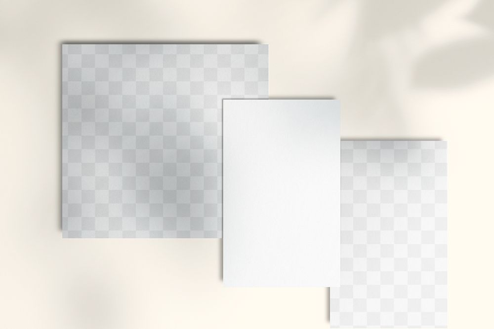 Paper mockup png, transparent flat lay design