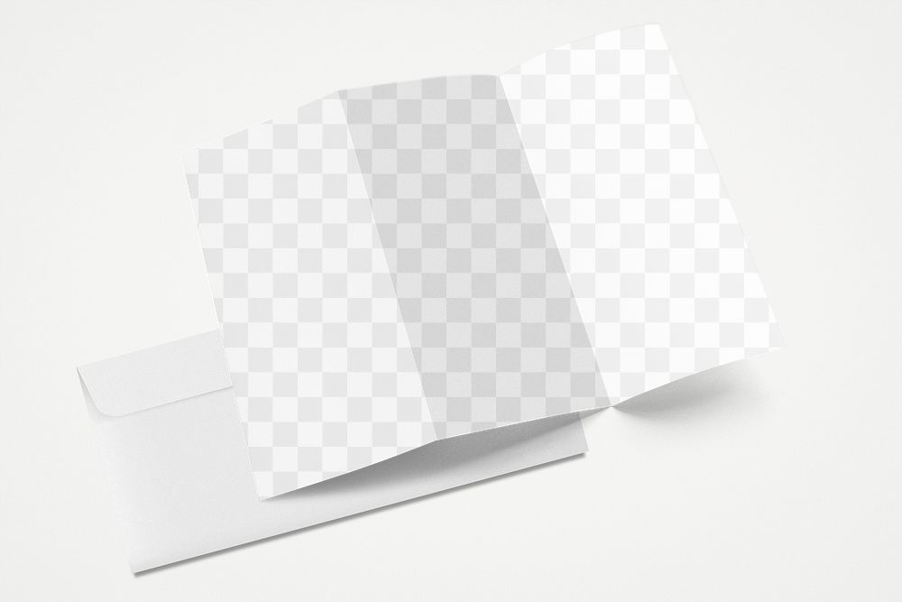 Brochure mockup png, transparent paper design