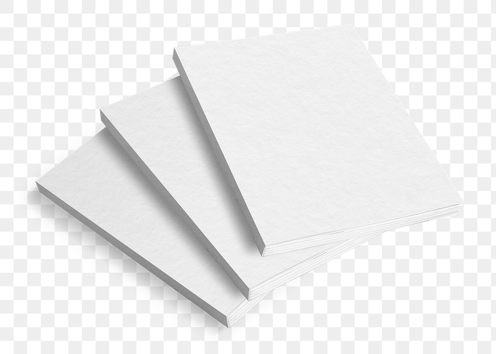 Blank books png sticker, transparent background and isolated object 