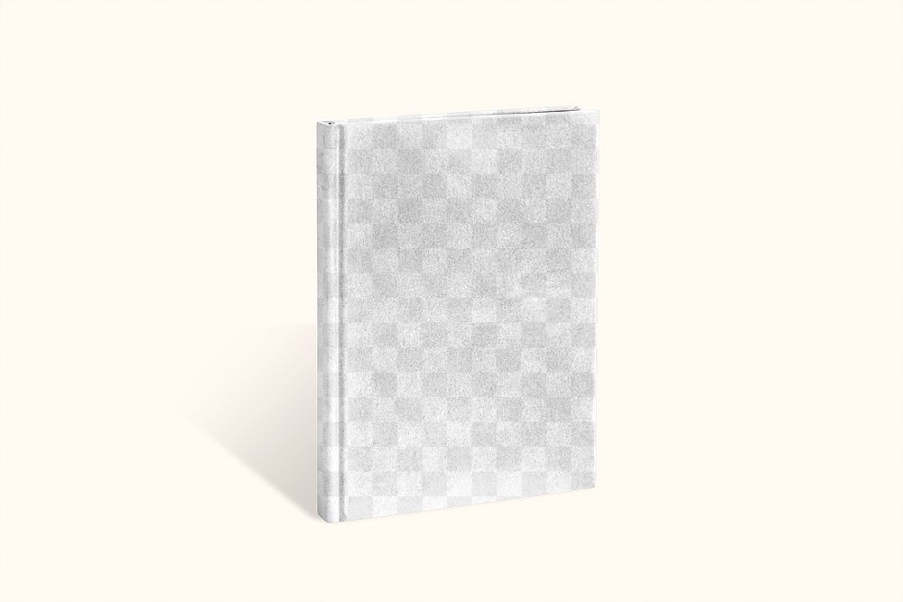 Book cover png mockup, transparent design