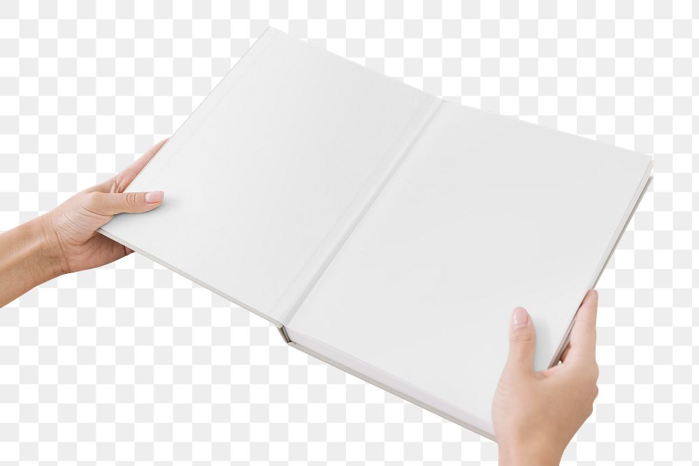 Open book png, woman reading in transparent background