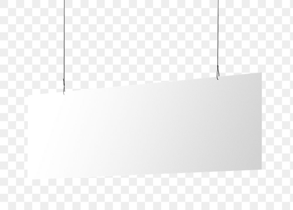 Png hanging blank shop sign in transparent background