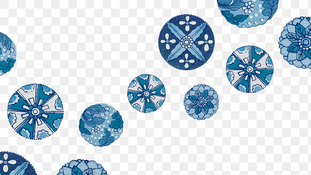 Navy blue floral patterned background design element 