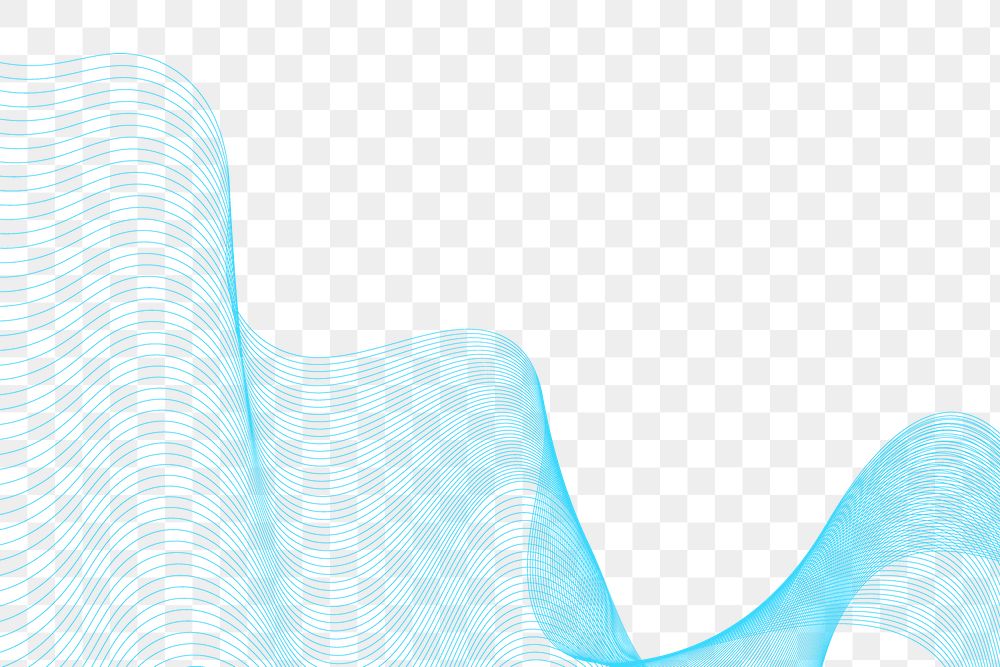 Blue swirly abstract line design element 