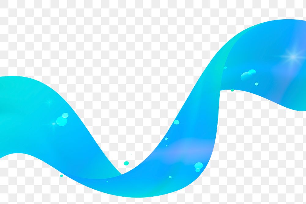 Blue swirly abstract line design element 