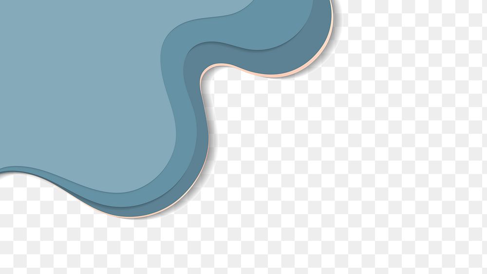 Blue flowing liquid design element