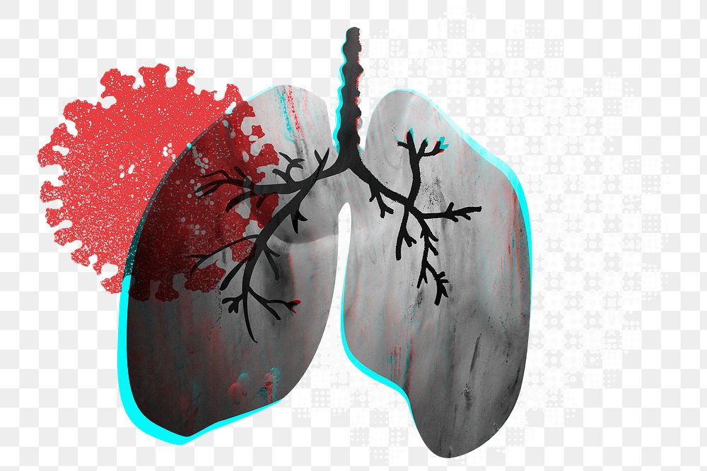 Lungs infected with coronavirus background