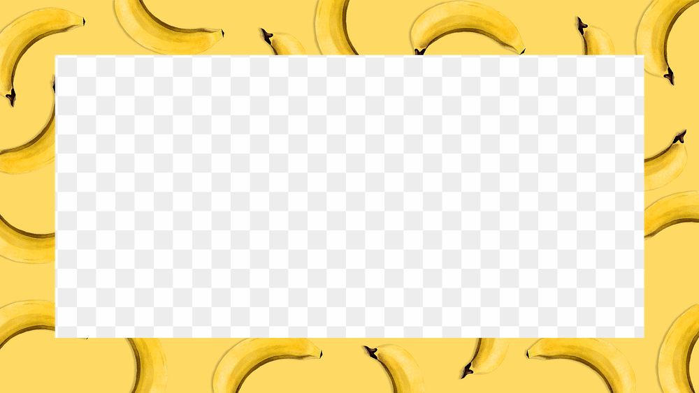 Hand drawn natural fresh banana frame