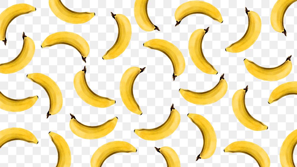 Hand drawn natural fresh banana patterned background