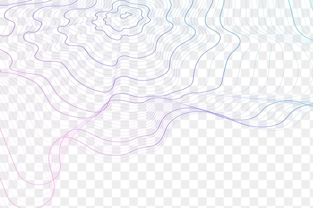 3D gradient contour line patterned background design element